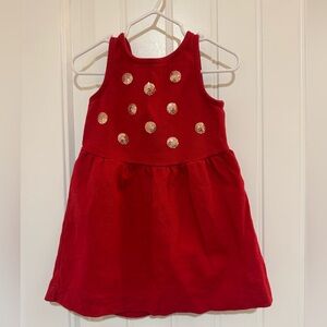Vintage OshKosh b’Gosh red dress with gold sequins